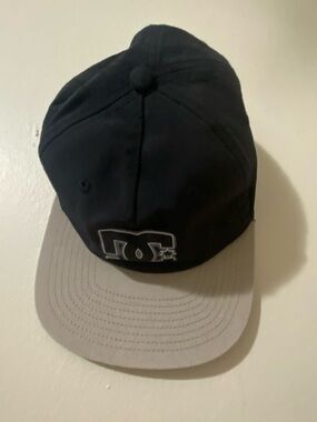 DC Men Two-Tone Black and Light Gray Baseball Cap